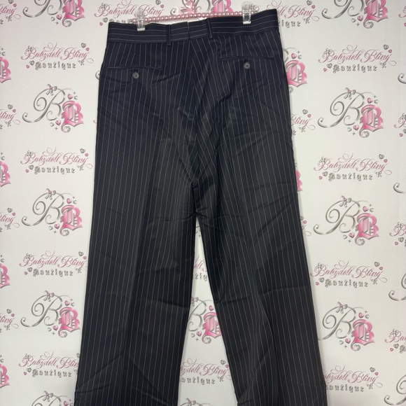 Gucci pants pin stripe black white logo buttons business professional stylish - Picture 11 of 16
